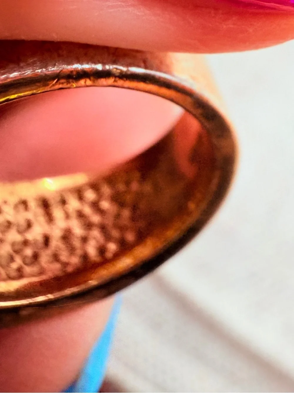 Gold-Tone Pave Crystal Wide Band Ring